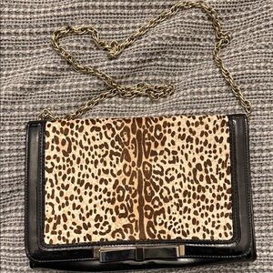 White House Black Market Leopard Print Crossbody Bag